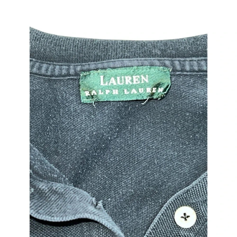 Lauren By Ralph‎ Lauren Women's Polo Shirt Navy Blue Size Large?